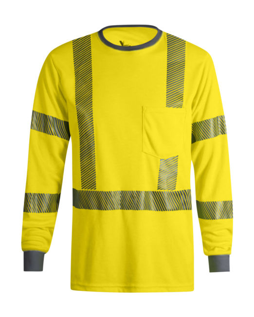 VIZABLE FR Hi-Vis Dual Hazard Long Sleeve T-Shirt - Type R Class 3