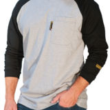 RAGLAN Flame Resistant T-Shirt with Chest Pocket 6.2 oz. Cotton