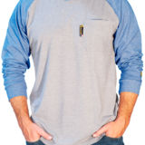 RAGLAN Flame Resistant T-Shirt with Chest Pocket 6.2 oz. Cotton