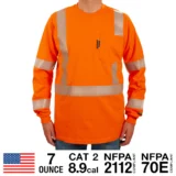 Enhanced Visibility FR Shirt with Silver Striping